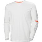 Helly Hansen Logo Long Sleeve T-Shirt (Mens) White 2X Large 48.5" Chest
