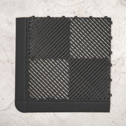 Swisstrax Ribtrax Pro Corner Jet Black 63mm x 63mm 4 Pack