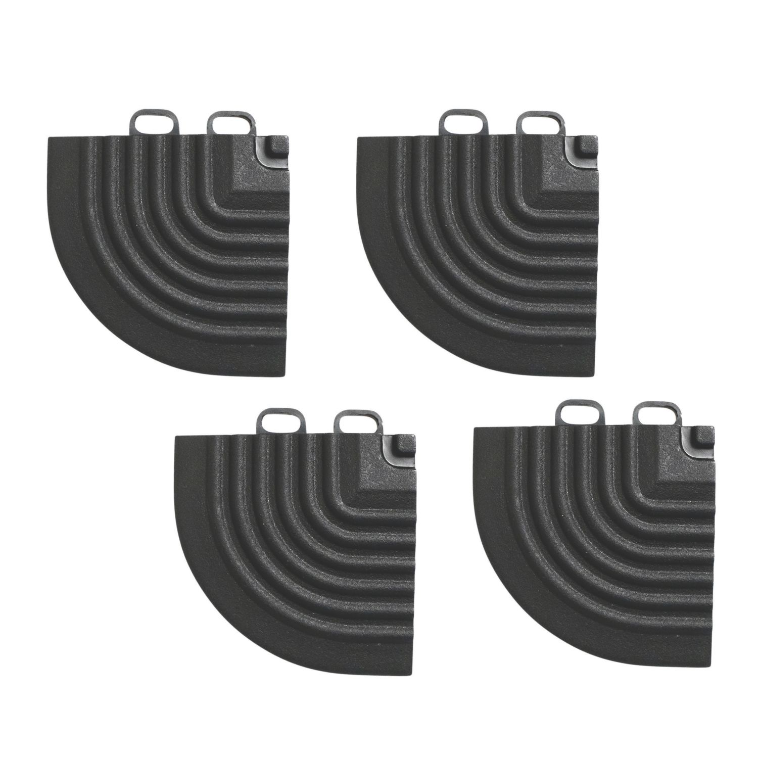 Swisstrax Ribtrax Pro Corner Jet Black 63mm x 63mm 4 Pack (164YU)