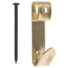 Essentials Picture Hooks Long Brassed  100 Pack