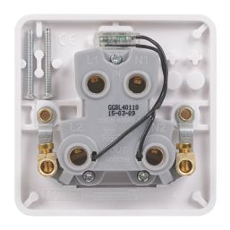 Schneider Electric Lisse 50A 1-Gang DP Cooker Switch White with LED