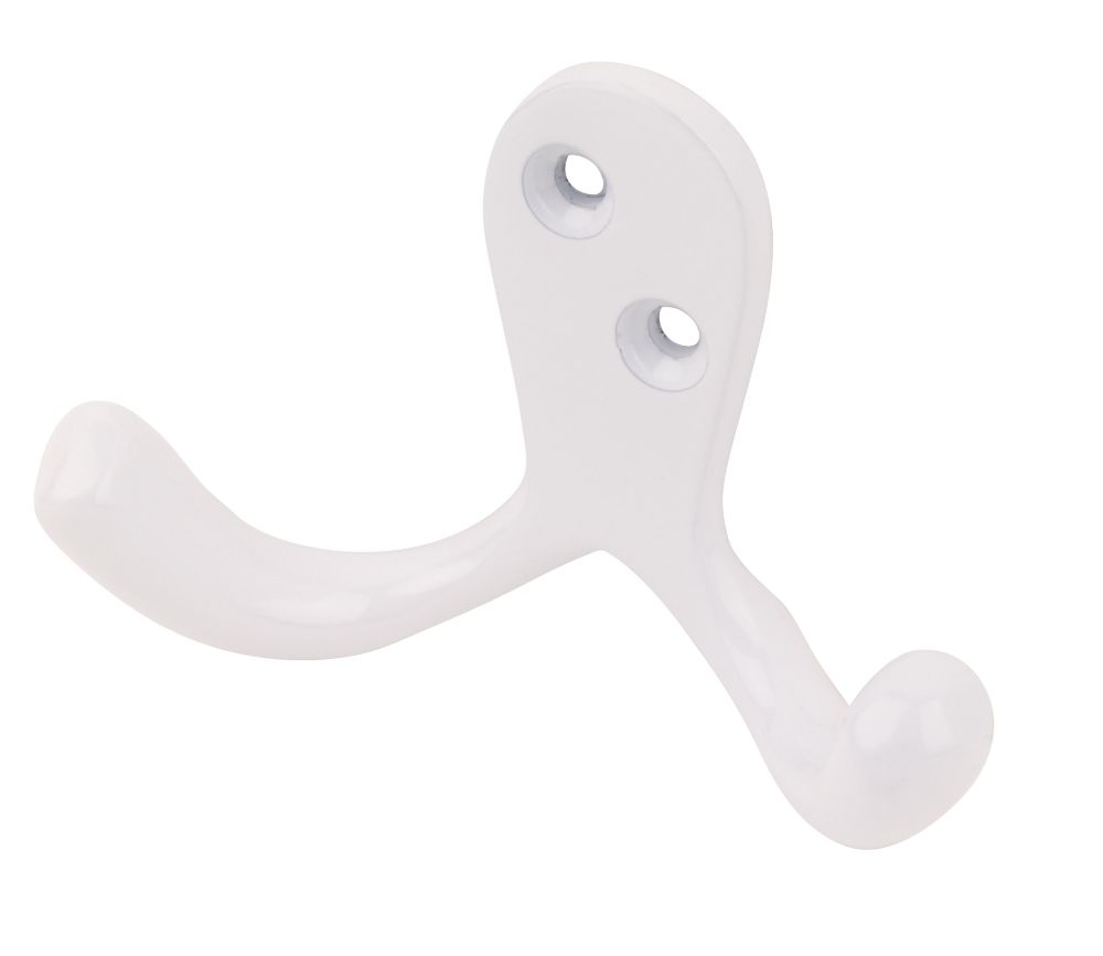 Smith & Locke Double Robe Hooks Satin Nickel 55mm 5 Pack - Screwfix