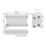 Flomasta 300mm x 605mm 1768BTU Anthracite Horizontal 4 Column Radiator