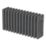 Flomasta 300mm x 605mm 1768BTU Anthracite Horizontal 4 Column Radiator