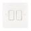 Hager Sollysta WMPS22 10AX 2-Gang 2-Way Light Switch  White