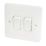 Hager Sollysta WMPS22 10AX 2-Gang 2-Way Light Switch  White