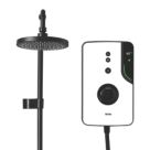 Triton ENlight White / Black 9.5kW Thermostatic Overhead Shower with UNIQ Kit
