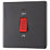 LAP  45A 1-Gang DP Cooker Switch Slate Grey with LED