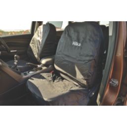 Hilka Pro-Craft Single Front Seat Cover 1350mm x 650mm Black 2 Pack