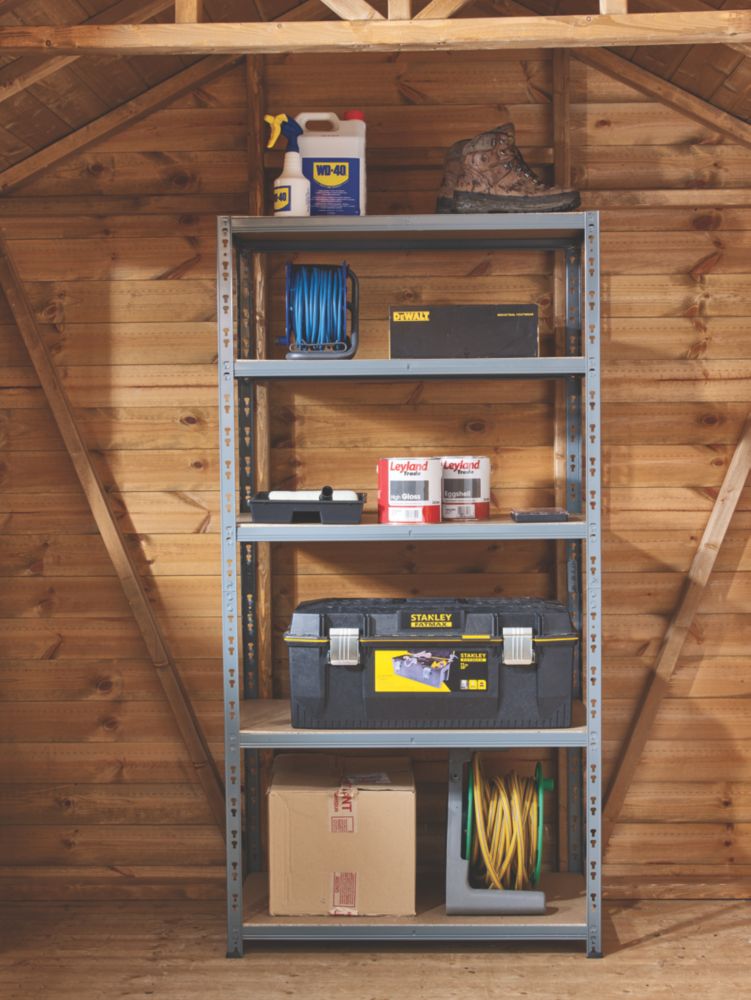 URBNLIVING 3 Tier Oak Metal & Wood Shelf Shoe Multi Purpose Storage Display Racking Unit - 7