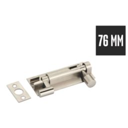 Smith & Locke Necked Door Bolt Satin Nickel 76mm