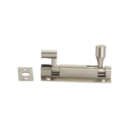 Smith & Locke Necked Door Bolt Satin Nickel 76mm