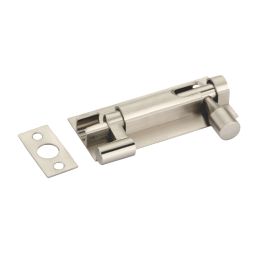 Smith & Locke Necked Door Bolt Satin Nickel 76mm