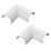D-Line White Micro+ Trunking Flat Bends 20mm x 10mm 2 Pack