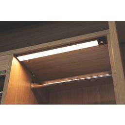 VEW Bar 350mm Rechargeable Battery-Powered LED Cabinet Light Black with PIR Sensor 230lm
