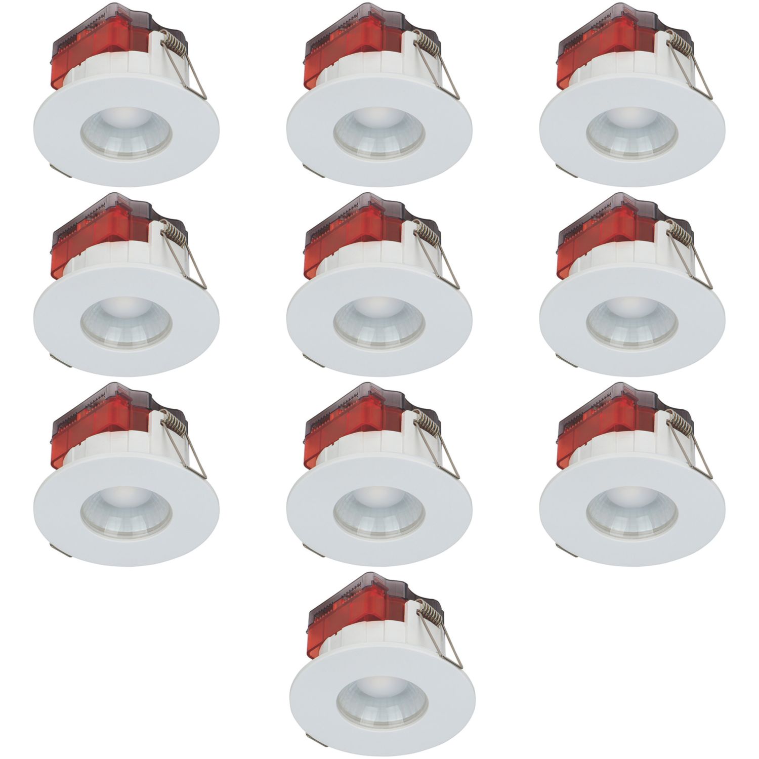 Luceco FType Spot Fixed LED Downlights White 5W 515lm 10 Pack (165VK)