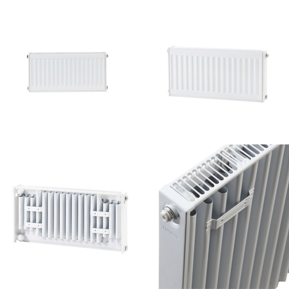 Flomasta Type 11 Single-Panel Single Convector Radiator 300mm x 600mm White  1065BTU - Screwfix