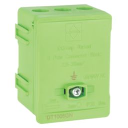 Lewden 100A 5-Way 2.5-35mm² Connector Block Green