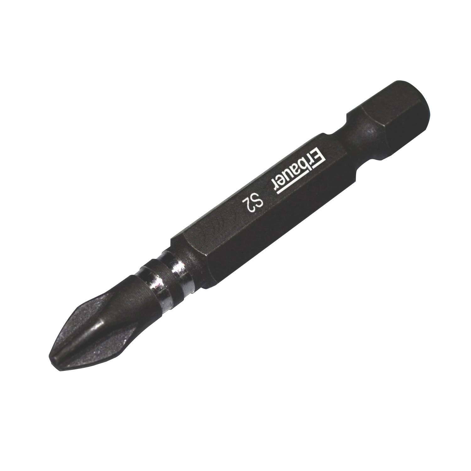 Erbauer 1/4" 50mm Hex Shank PH2 Impact Screwdriver Bits 3 Pack (16627)