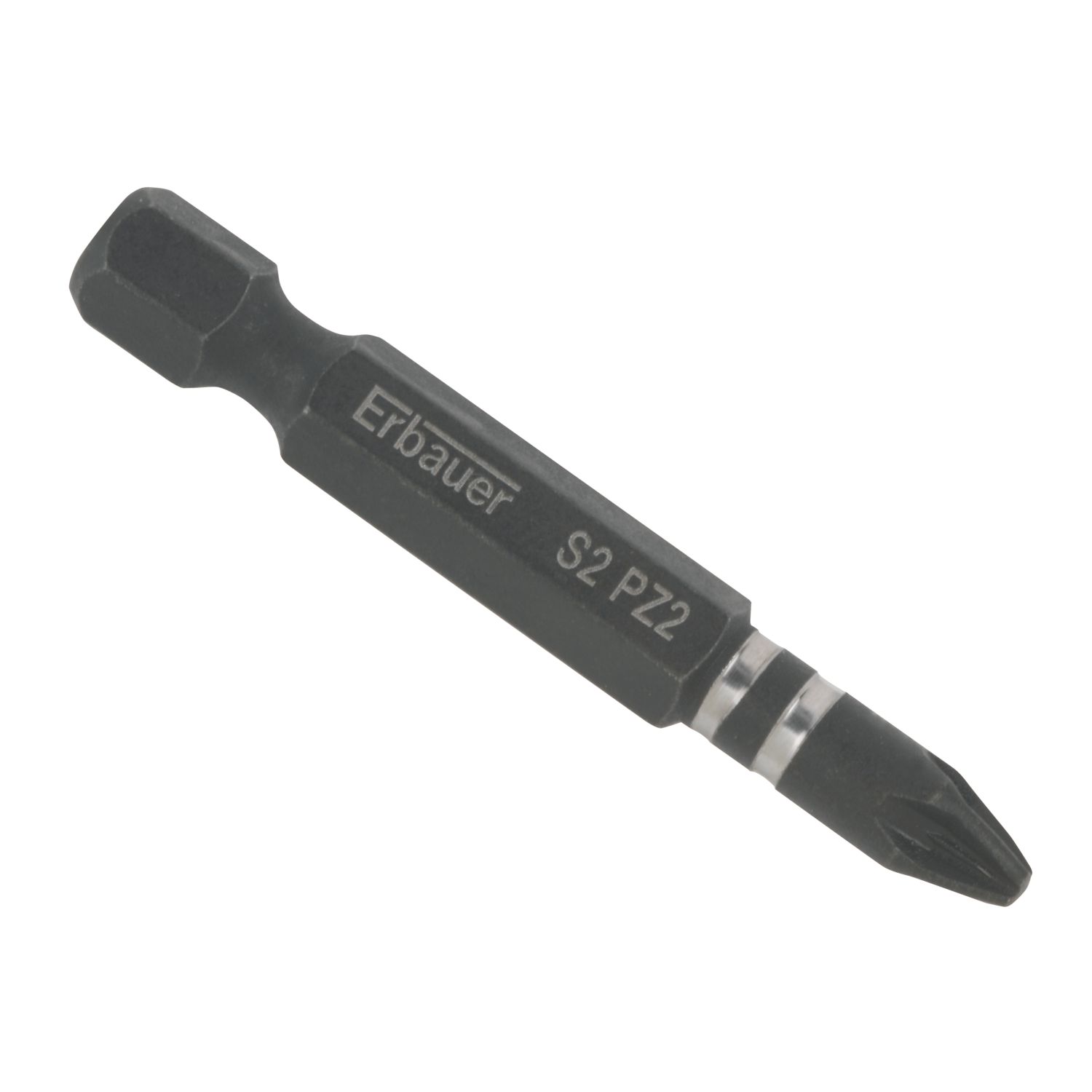 Erbauer 1/4" 50mm Hex Shank PZ2 Impact Screwdriver Bits 3 Pack (16637)