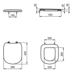 Ideal Standard Tempo Soft-Close Toilet Seat Plastic White