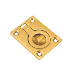 Carlisle Brass Flush Ring Pull 63mm Polished Brass