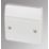 MK Logic Plus 45A Unswitched Cooker Outlet Plate  White