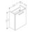 Ohio 1-Door Cloakroom Vanity Unit with Ceramic Basin Gloss Dark Grey 410mm x 220mm x 600mm