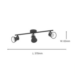 Eglo Seras 2 LED 3-Light Spotlight Black 2.8W 250lm