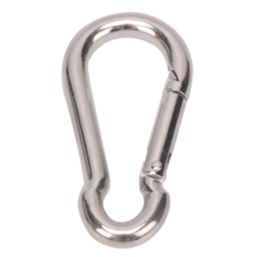 Essentials Karabiners Silver 60mm x 6mm 10 Pack