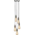 Knightsbridge  Vintage Style 5-Light Pendant Brushed Chrome