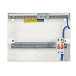 Contactum Defender 1.0 14-Module 12-Way Part-Populated  Main Switch Consumer Unit