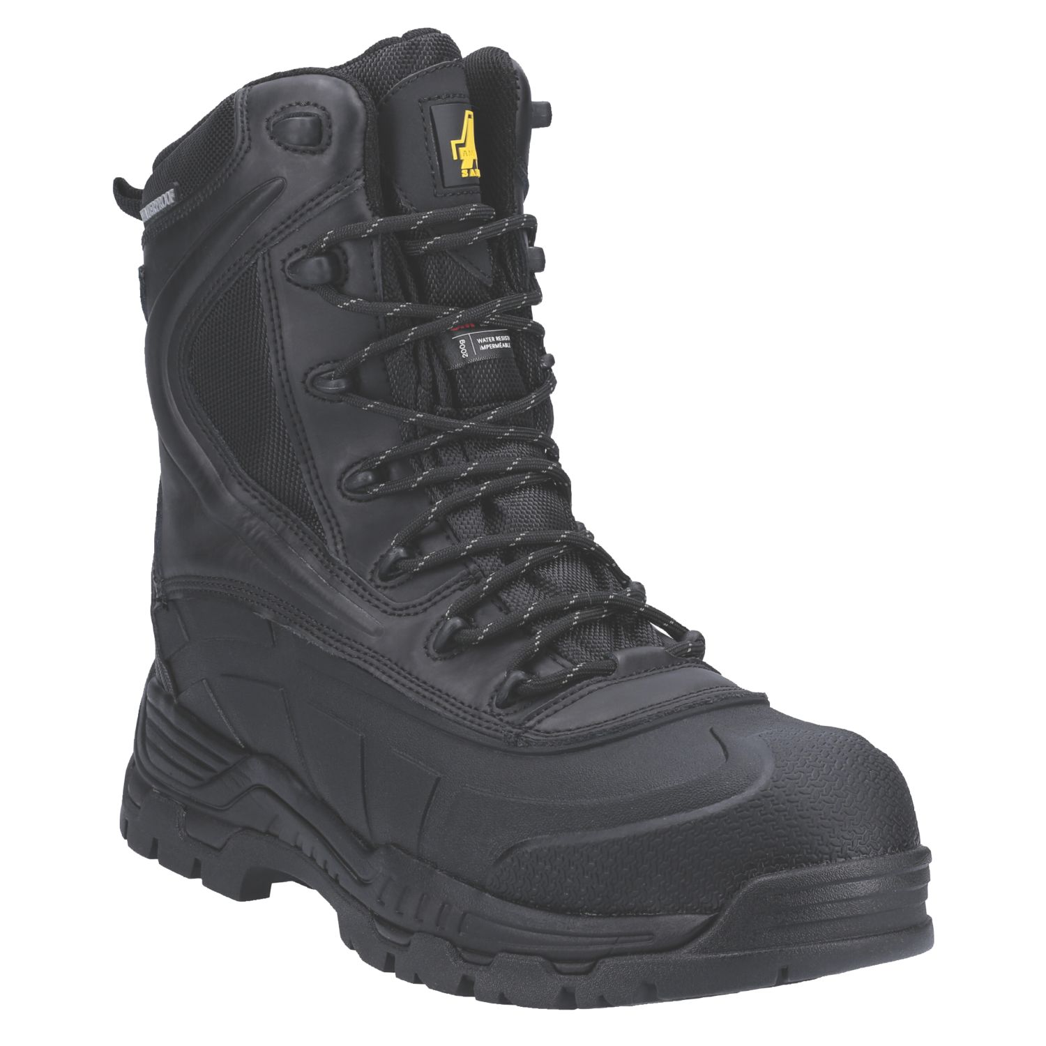 Amblers AS440 Size 4 Black Waterproof Safety Boots (166JV)