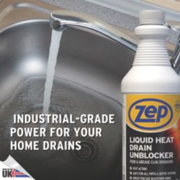 Zep   Liquid Heat Drain Unblocker 1Ltr