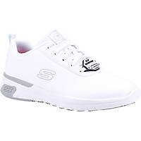 Skechers Marsing Gmina Metal Free Ladies Non Safety Shoes White Size 8