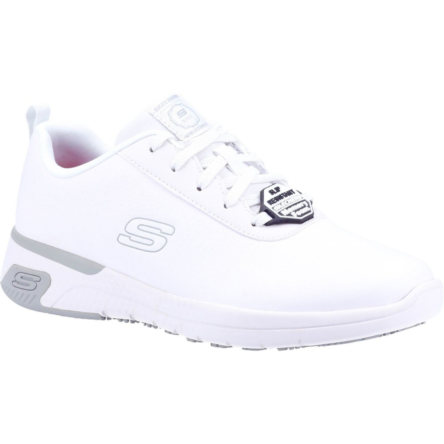 Skechers Marsing Gmina Size 8 Womens White Occupational Work Trainers (166PR)