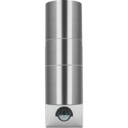 Luceco Azurar Outdoor Decorative External Wall Light With PIR & Photocell Sensor Stainless Steel