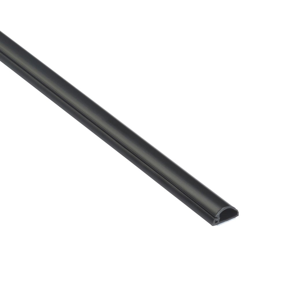 D-Line PVC Black Micro Trunking 16mm x 8mm x 2m - Screwfix