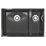 ETAL Comite 1.5 Bowl Composite Kitchen Sink Gloss Black Left-Hand 670mm x 440mm