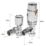 Towelrads  15mm x 1/2" Chrome Angled Modern Thermostatic Radiator Valve & Lockshield