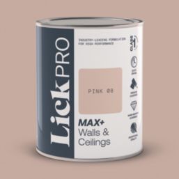 LickPro Max+ 1Ltr Pink 08 Matt Emulsion  Paint