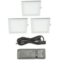 VEW Slim Square LED Cabinet Lights White 3W 150lm 3 Pack