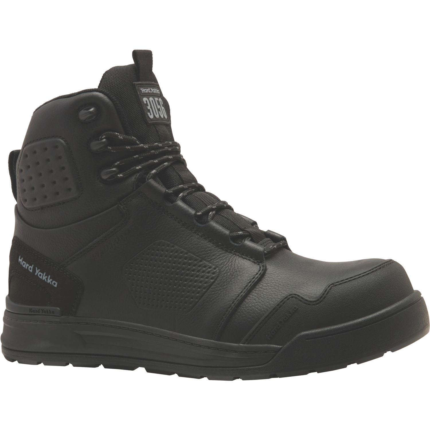 Hard Yakka 3056 S7S 6" Size 8 Black Waterproof Safety Boots (166XK)