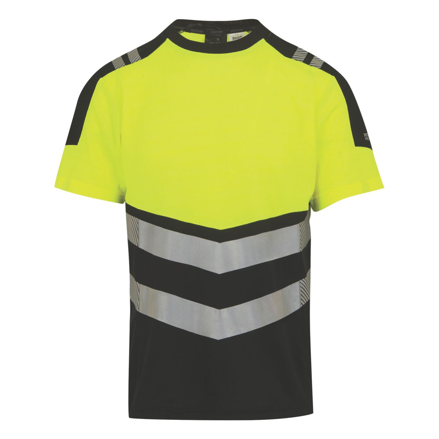 Regatta Hi-Vis XPro Short Sleeve T-Shirt Black/Yellow Medium 40" Chest (166YA)