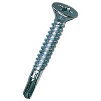 6.3mm x 40mm Stainless COUNTERSUNK Self Tapping Screws x50 