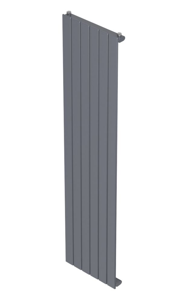 Flomasta 1500mm x 433mm 2607BTU Silver Vertical Designer Radiator