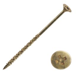 Goldscrew  PZ Double-Countersunk Thread Cutting Multipurpose Screws 6mm x 100mm 100 Pack