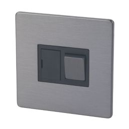 LAP  13A Switched Fused Spur  Slate-Effect with Black Inserts