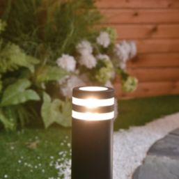 Lutec Focus 400mm Outdoor Bollard Light Dark Grey