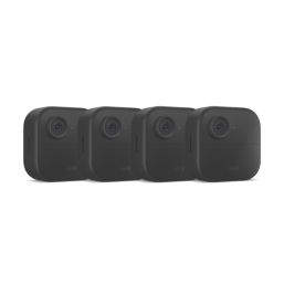 Blink Outdoor 4 Battery-Powered Black Wireless 1080p Indoor & Outdoor Square Smart Cameras 4 Pack